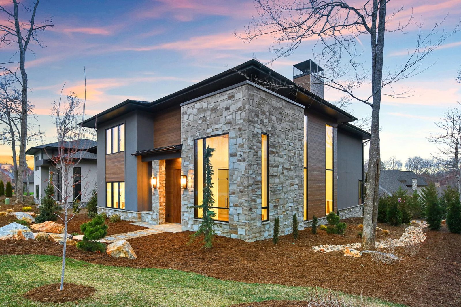 Twilight real estate photography in Western North Carolina