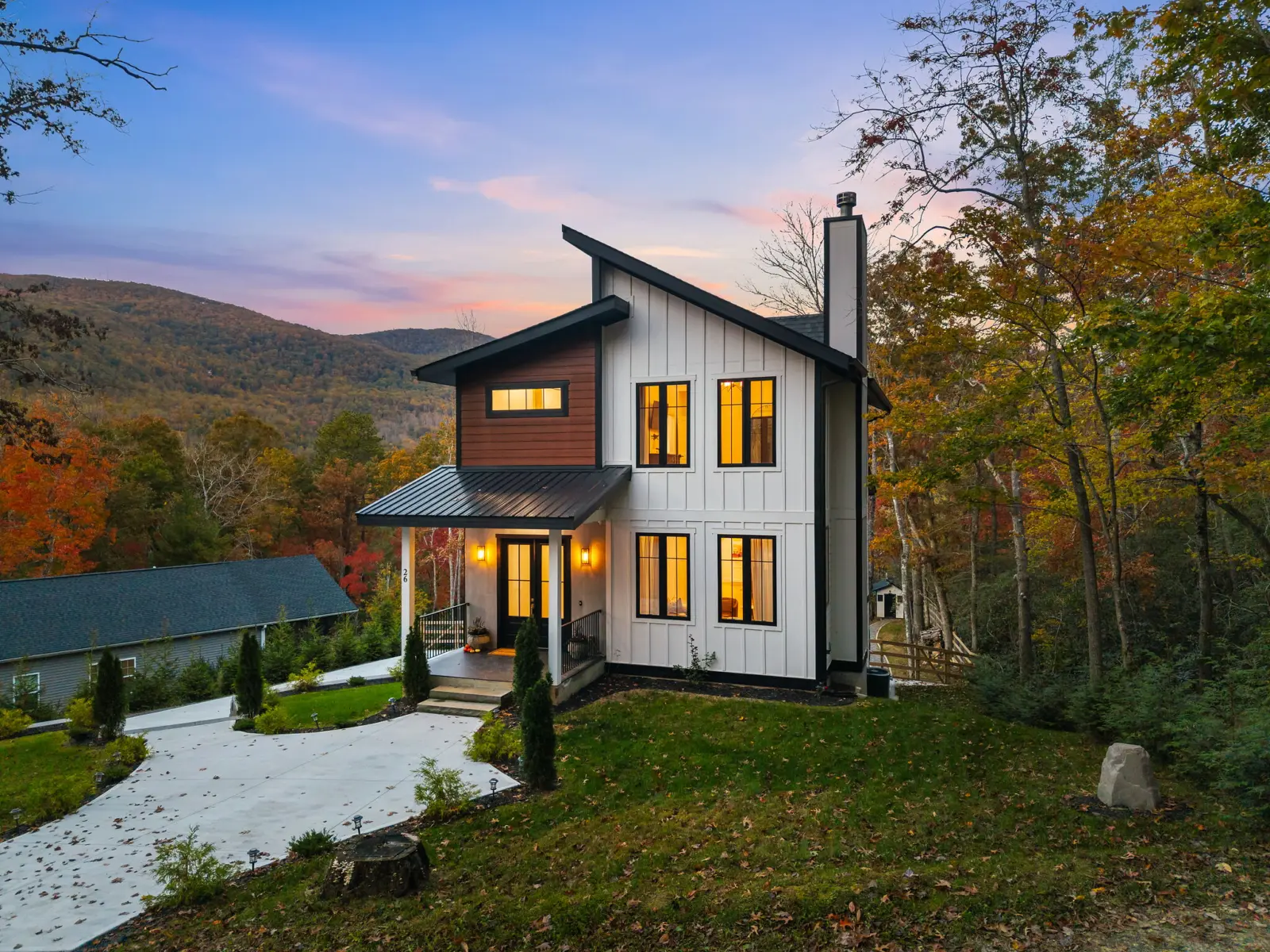 Twilight photo of 26 Pineview Rd, Fairview, NC 28730 by Pavlov Photo